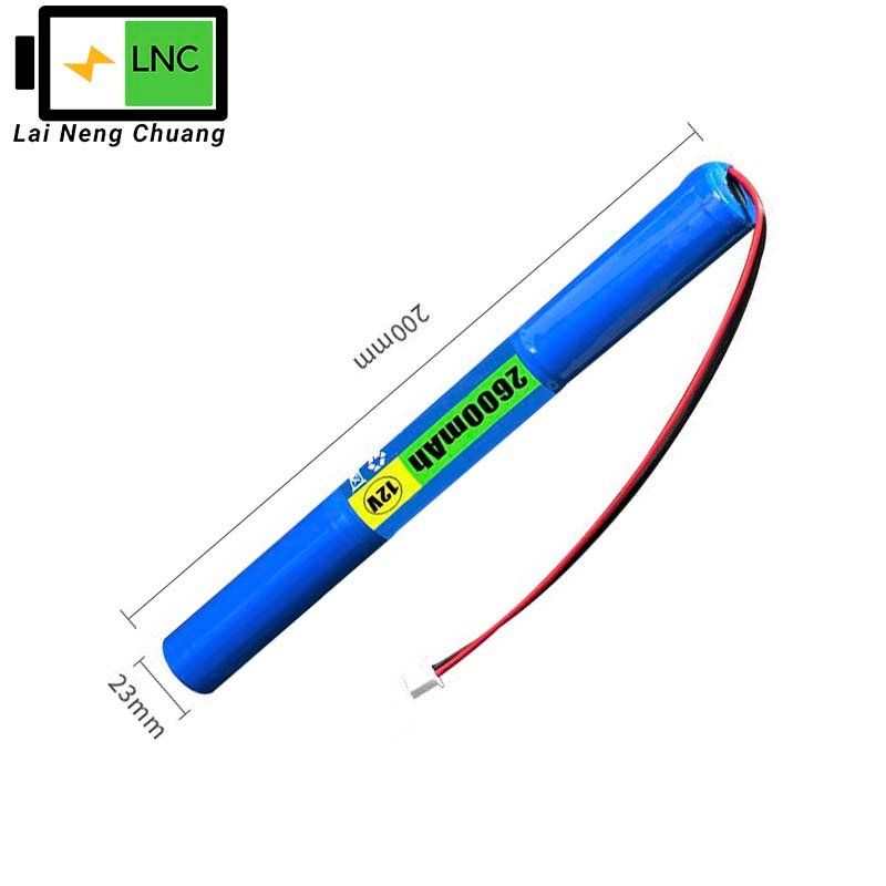 12V 2.6Ah 18650 Long Shape Li-ion Battery Pack 3S1P Rechargeable