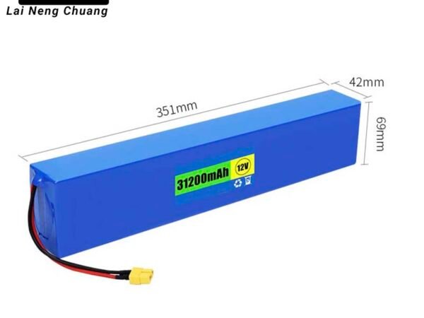 12V 31.2Ah 3S12P 18650 Li-ion Battery Pack High Capacity Rechargeable