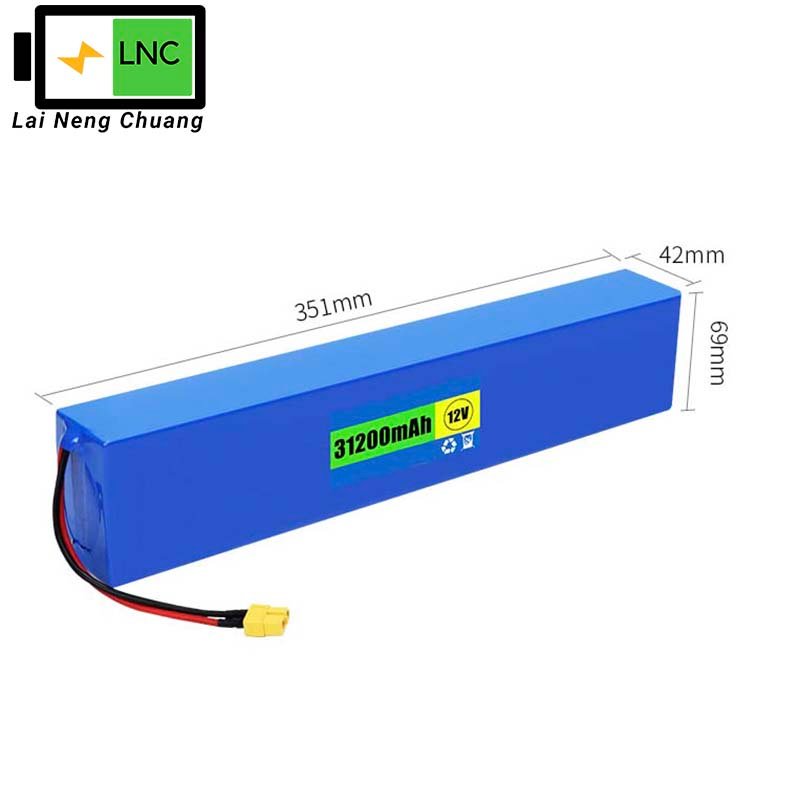 12V 31.2Ah 3S12P 18650 Li-ion Battery Pack High Capacity Rechargeable