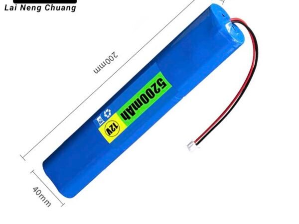 12V 5.2Ah 3S2P Li-ion Battery Pack 6×18650 Rechargeable