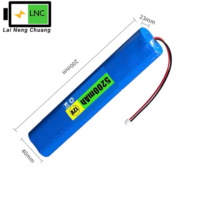 12V 5.2Ah 3S2P Li-ion Battery Pack 6×18650 Rechargeable