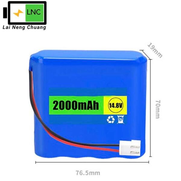 14.8V 2Ah 4S1P 18650 Li-ion Battery Pack with BMS for Electronics
