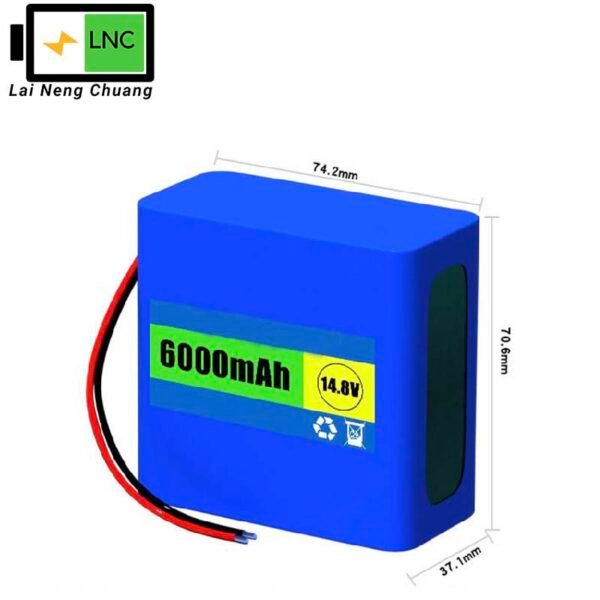 14.8V 6Ah 4S2P 18650 Li-ion Battery Pack High Quality Rechargeable