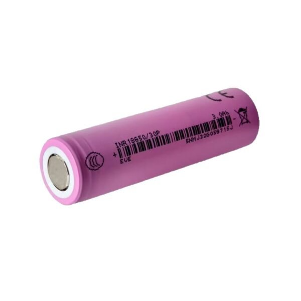 Close-up view of 3.6V 3000mAh 30A NCM 18650 Li-ion Cel