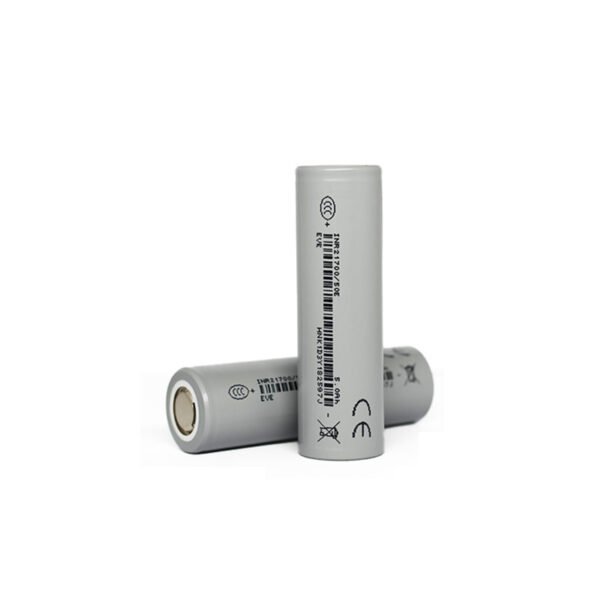 21700 5Ah 15A rechargeable lithium-ion cell side and terminals