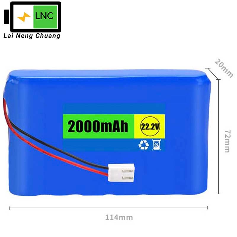 High performance 22.2V 2Ah 6S rechargeable lithium-ion battery pack