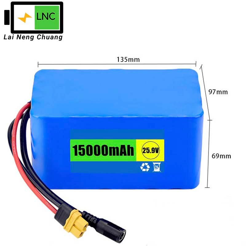 25.9V 15Ah 7S5P 18650 Li-ion battery pack high power reliable rechargeable battery