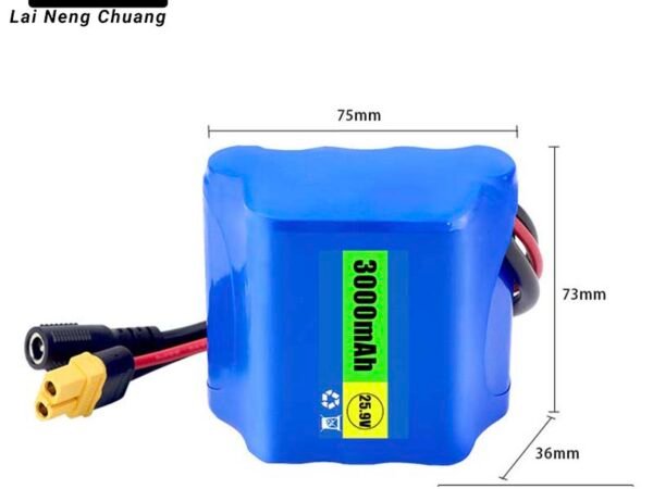 25.9V 3Ah 7S1P 18650 Li-ion battery pack high efficiency rechargeable lithium-ion battery