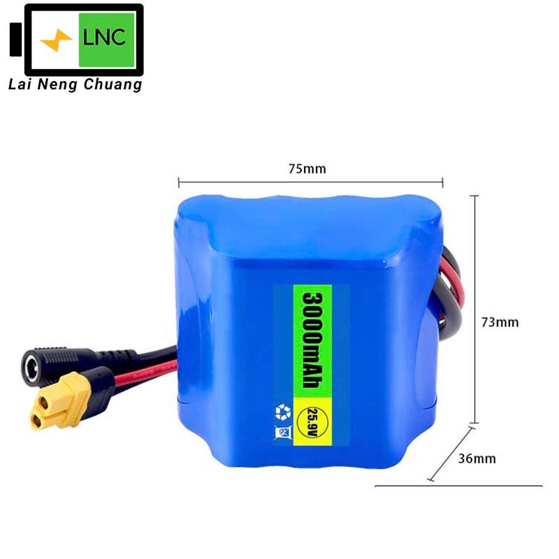 25.9V 3Ah 7S1P 18650 Li-ion battery pack high efficiency rechargeable lithium-ion battery