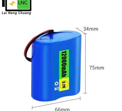3.2V 12Ah 1S2P 32700 LiFePO4 rechargeable battery pack for energy storage