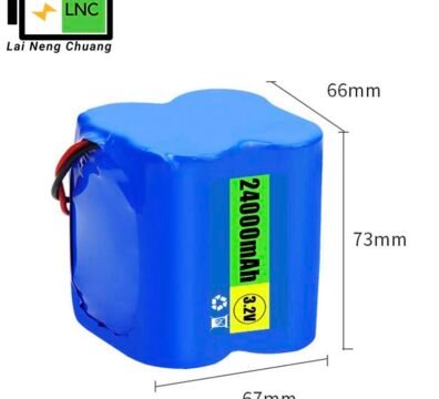 3.2V 24Ah 1S4P 32700 LiFePO4 high-capacity rechargeable battery pack