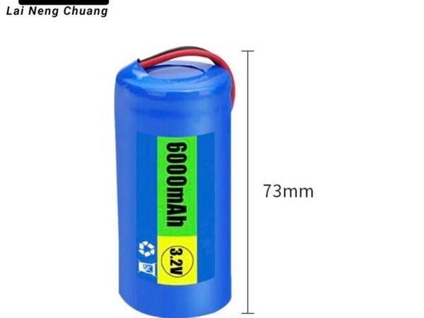 3.2V 6Ah 1S1P 32700 LiFePO4 rechargeable battery cell with high cycle life
