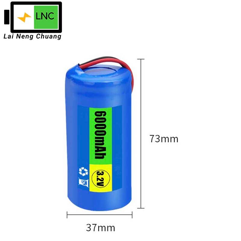 3.2V 6Ah 1S1P 32700 LiFePO4 rechargeable battery cell with high cycle life
