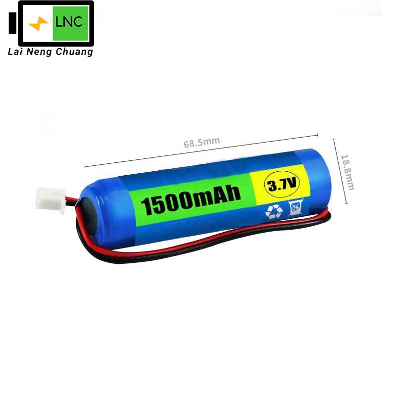 3.7V 1.5Ah 18650 Li-ion battery for small electronic devices.