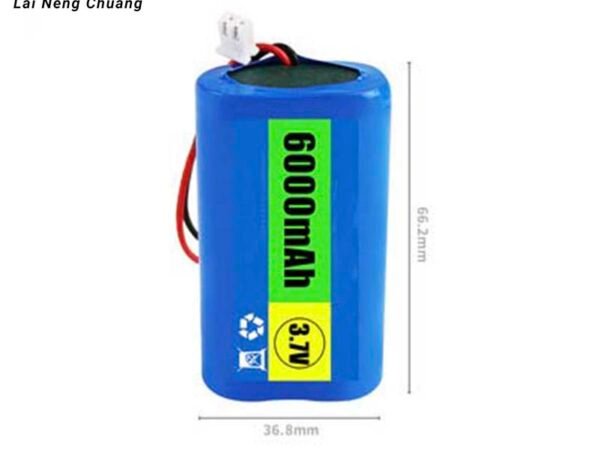 3.7V 6Ah 1S2P 18650 Li-ion battery providing high capacity and long life.
