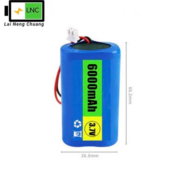 3.7V 6Ah 1S2P 18650 Li-ion battery providing high capacity and long life.