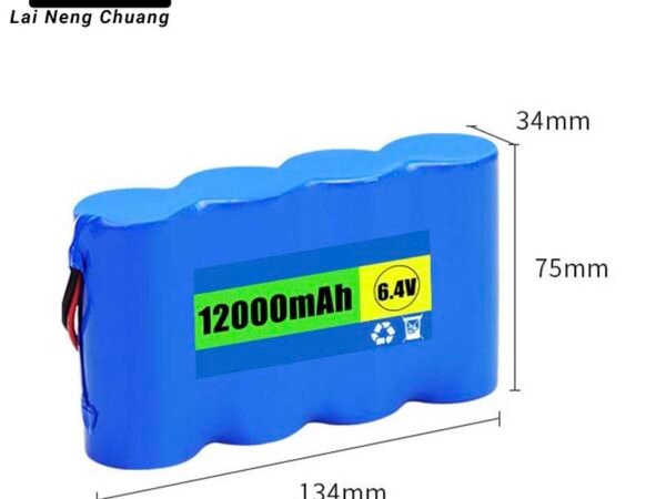 2S2P 6.4V 12000mAh 32700 LiFePO4 battery pack, 12Ah rechargeable lithium iron phosphate battery for solar lawn lights and water pumps.