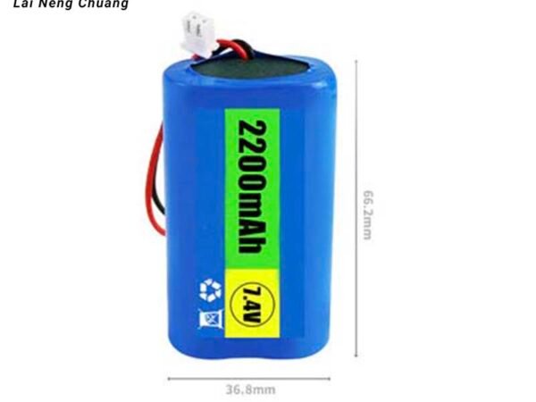 7.4V 2.2Ah 2S1P 18650 Li-ion battery designed for efficient power delivery.