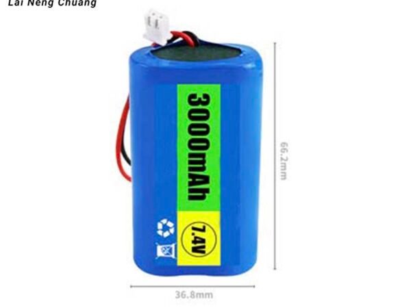 7.4V 3Ah 2S1P 18650 Li-ion battery for extended performance.