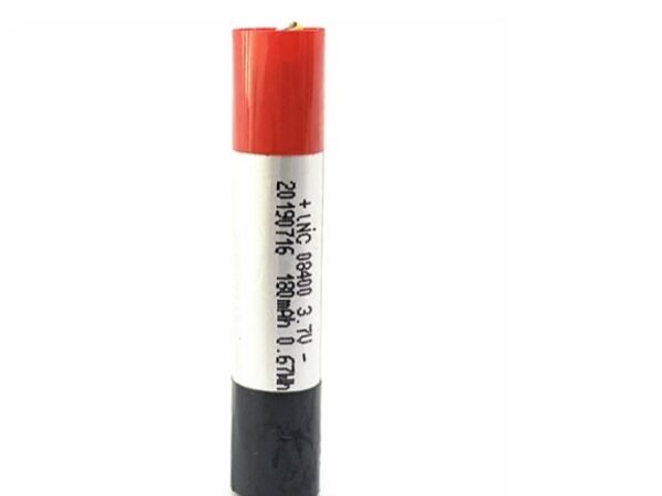 3.7V 180mAh cylindrical lithium polymer battery LNC08400