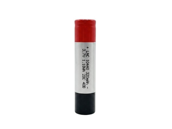 3.7V 320mAh cylindrical lithium polymer battery LNC10440