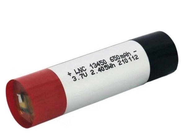 3.7V 650mAh cylindrical lithium polymer battery LNC13450