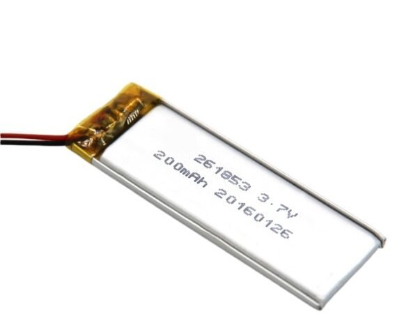 3.7V 200mAh 261853 lithium polymer battery for compact electronics