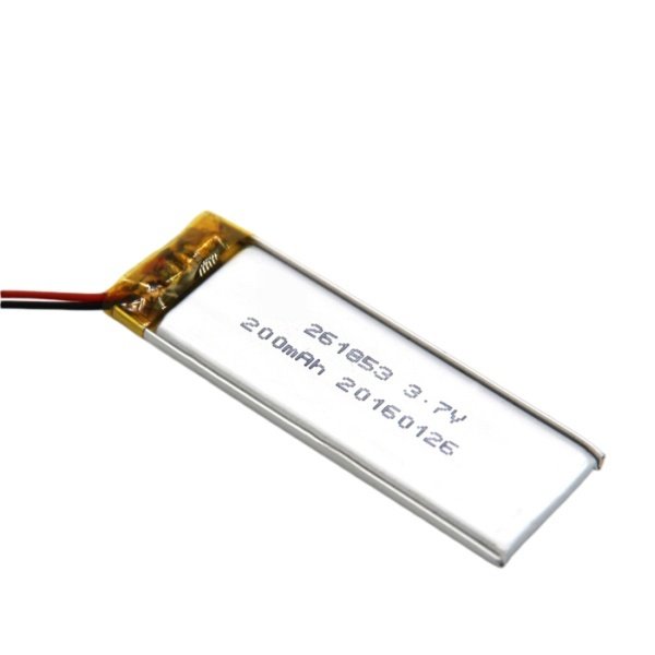 3.7V 200mAh 261853 lithium polymer battery for compact electronics