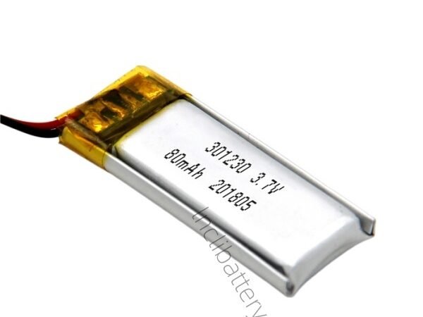 3.7V 80mAh 301230 lithium polymer battery for smart wearable devices
