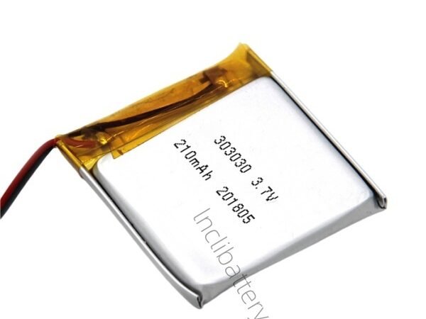 3.7V 210mAh LNC303030 ultra-thin lithium polymer battery for wearable and IoT devices