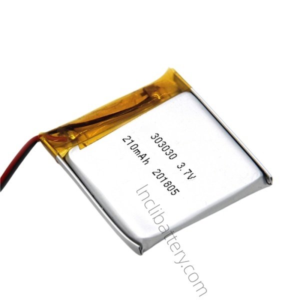 3.7V 210mAh LNC303030 ultra-thin lithium polymer battery for wearable and IoT devices