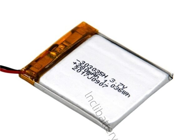 3.7V 280mAh lithium polymer battery 303035 for wearable smart devices