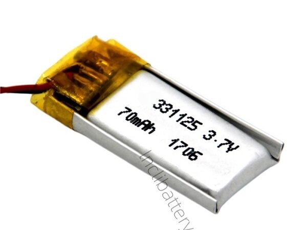 3.7V 70mAh micro lithium polymer battery for smart wearable patches