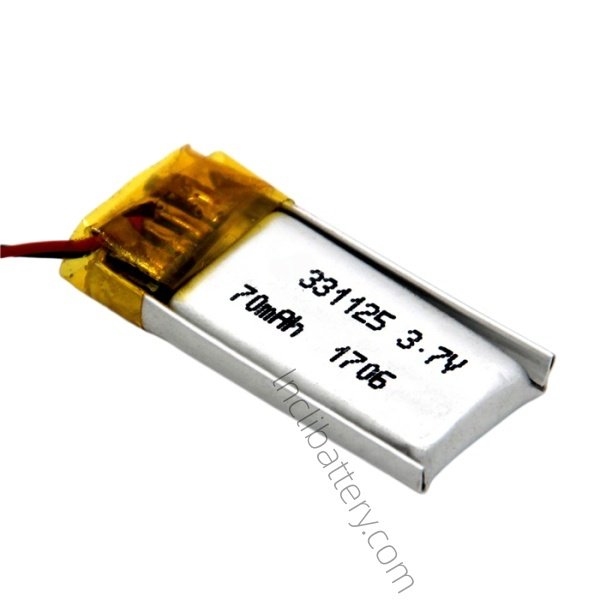 3.7V 70mAh micro lithium polymer battery for smart wearable patches