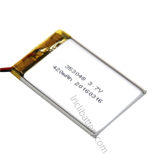 3.7V 420mAh lithium polymer battery for GPS tracking devices