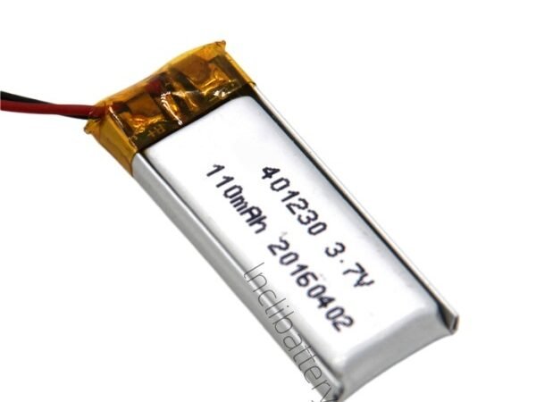 3.7V 110mAh lithium polymer battery for wearable and medical devices
