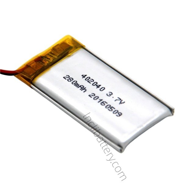 3.7V 280mAh lithium polymer battery for wearable and IoT devices