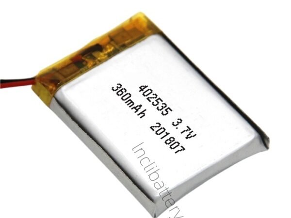 3.7V 360mAh lithium polymer battery for GPS tracking devices