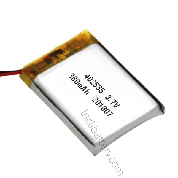 3.7V 360mAh lithium polymer battery for GPS tracking devices
