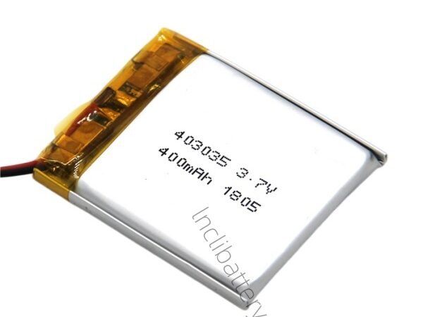 3.7V 400mAh LNC403035 lithium polymer battery for smart home, GPS tracker and IoT devices