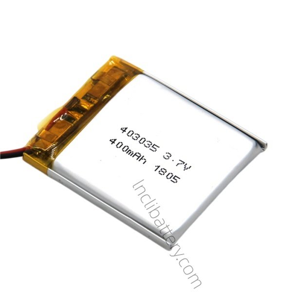 3.7V 400mAh LNC403035 lithium polymer battery for smart home, GPS tracker and IoT devices