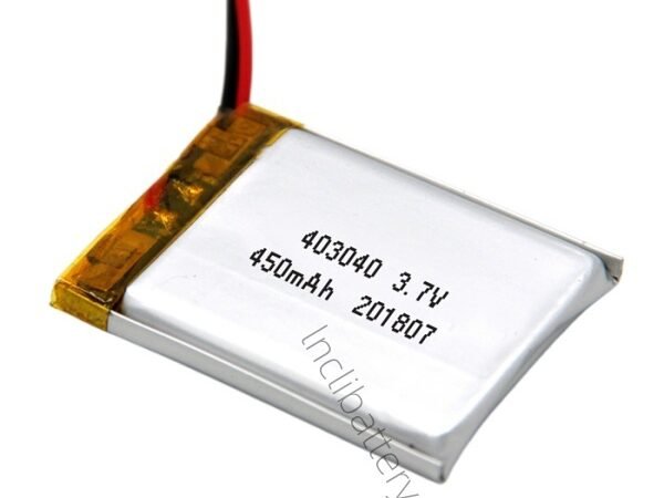 403040 3.7V 450mAh lithium polymer pouch battery for wearable and IoT devices