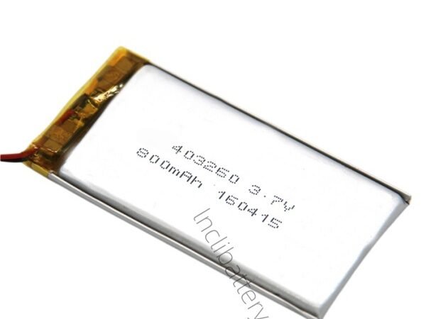 403260 3.7V 800mAh lithium polymer battery for GPS trackers and IoT devices