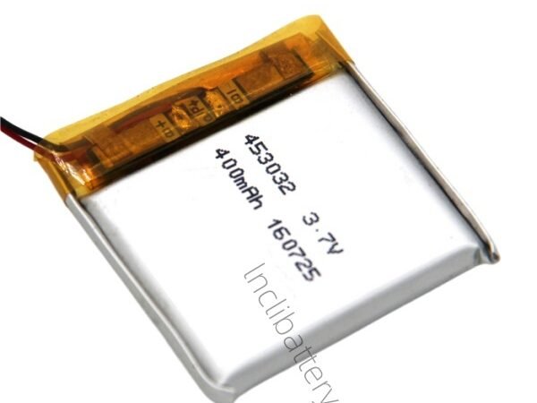 453032 3.7V 400mAh lithium polymer battery for wearable and IoT electronics