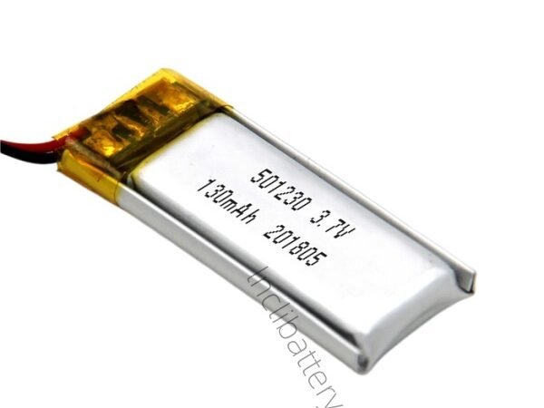 501230 3.7V 130mAh LiPo battery for wearable sensors and IoT devices
