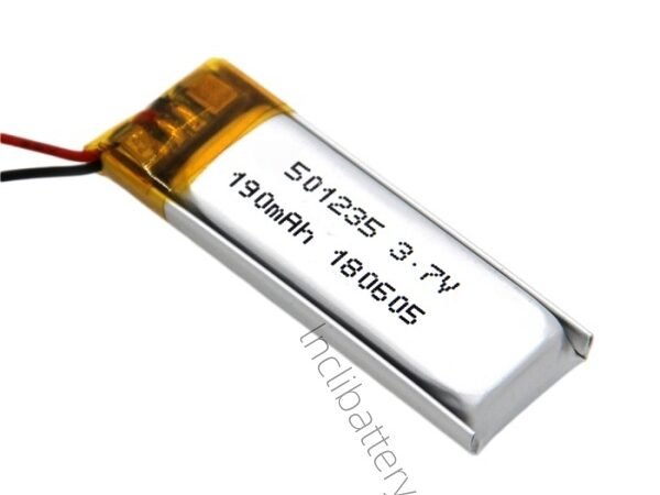 501235 3.7V 190mAh lithium polymer battery for smart devices