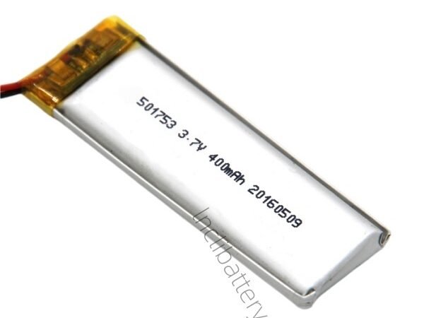 501753 3.7V 400mAh LiPo battery for GPS and smart electronic devices