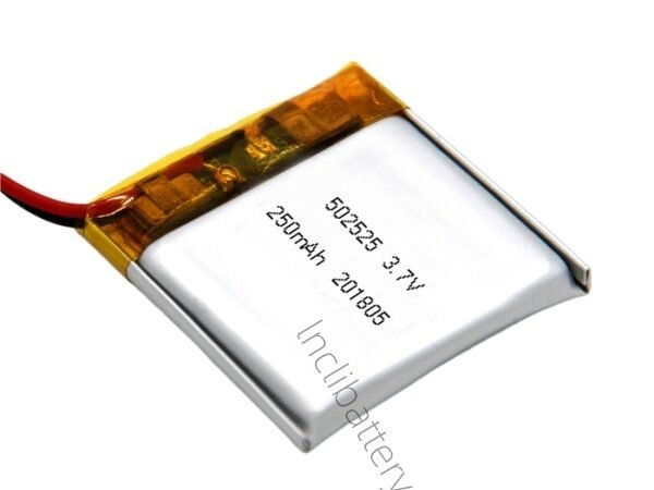 502525 3.7V 250mAh LiPo battery for wearable electronics and smart devices