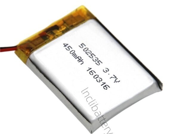 502535 3.7V 450mAh LiPo battery for smart devices and industrial IoT applications