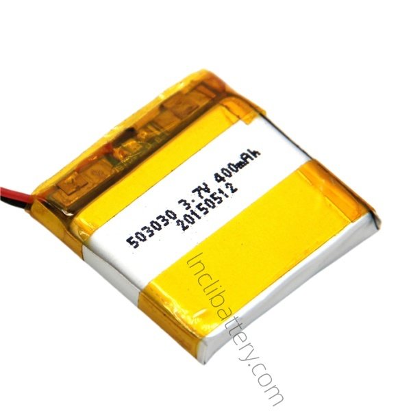503030 3.7V 400mAh LiPo battery for wearable and portable electronics